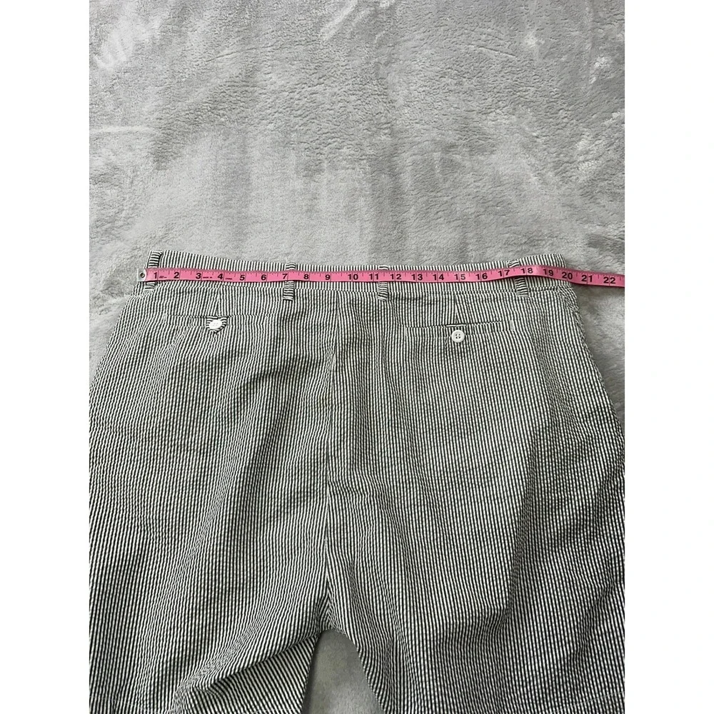 Taparoos Seersucker Shorts Mens 40 Black White Striped Made in USA Preppy Summer